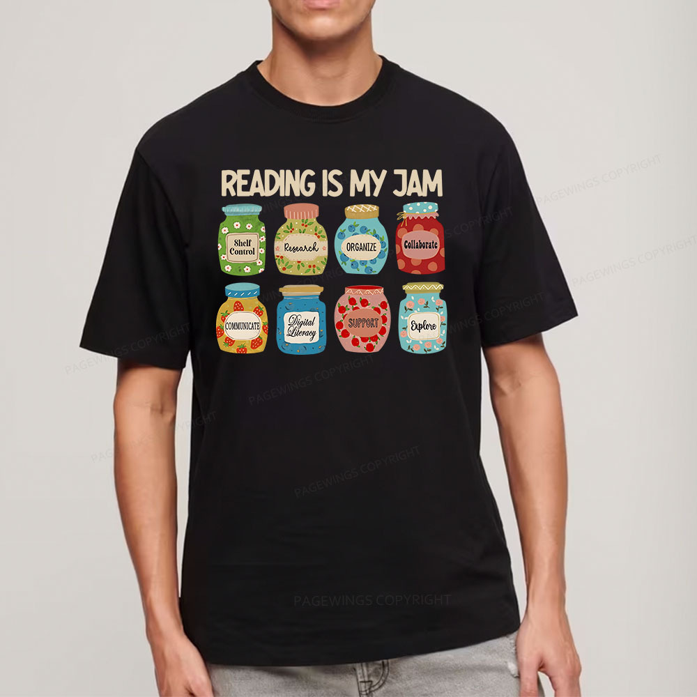 Pagewings Reading is My Jam Bookworm Unisex Classic T-shirt