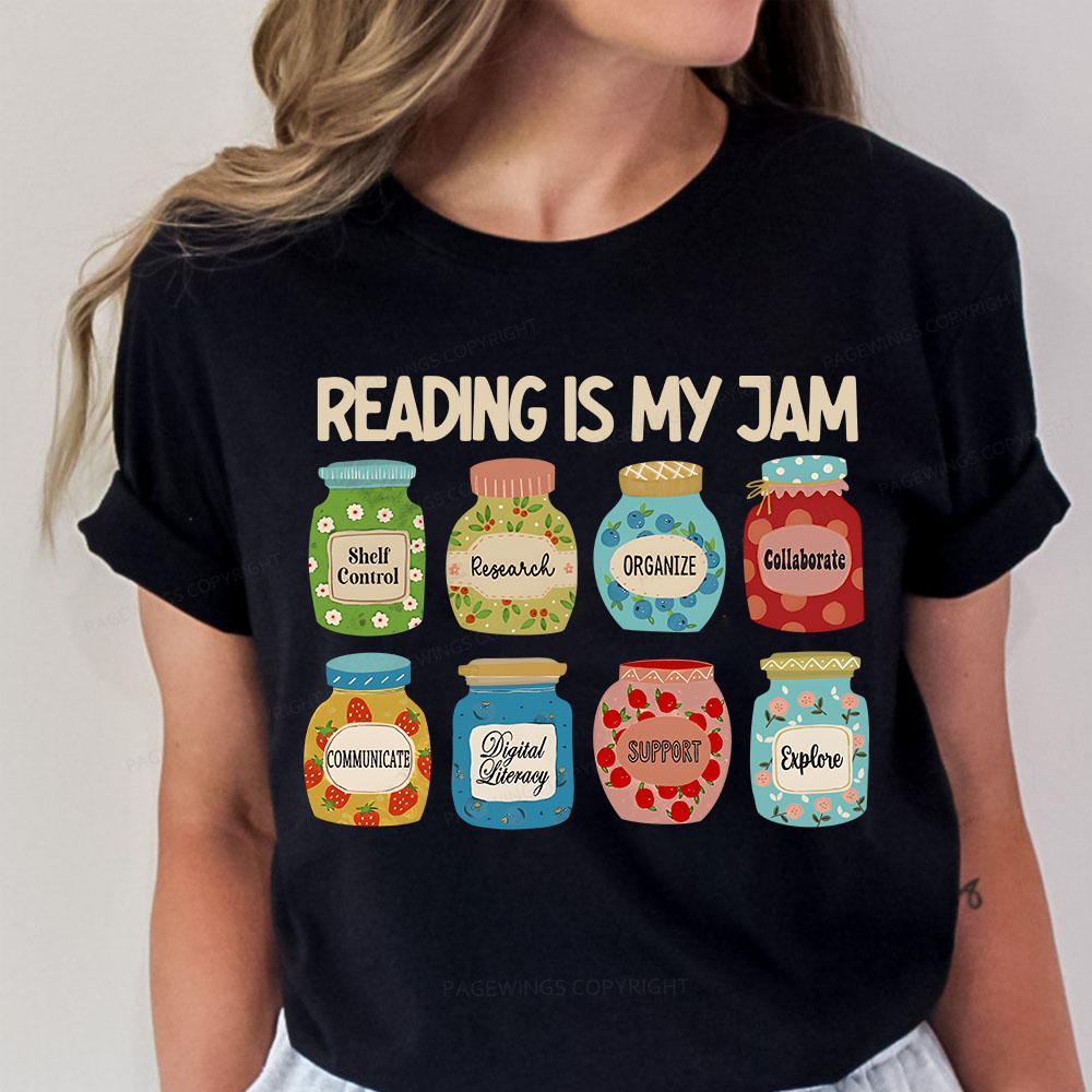 Pagewings Reading is My Jam Bookworm Unisex Classic T-shirt