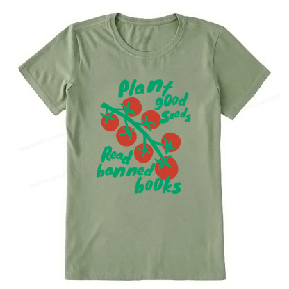 Pagewings Plant Good Seeds Read Banned Books Unisex Classic T-shirt