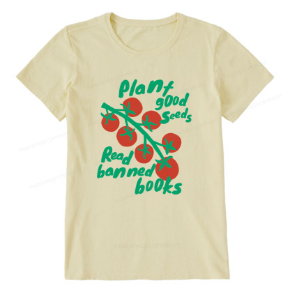 Pagewings Plant Good Seeds Read Banned Books Unisex Classic T-shirt
