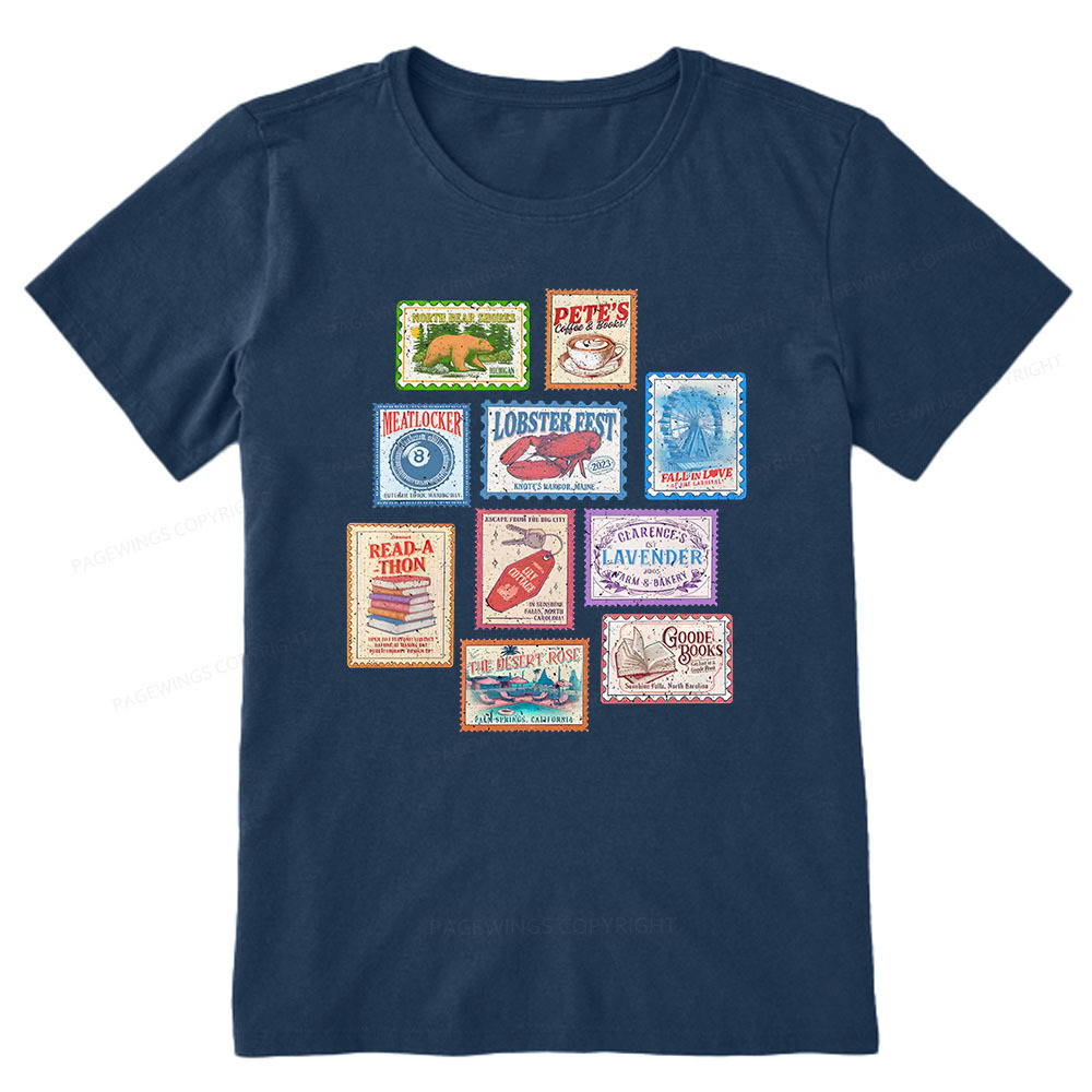 Pagewings Books Stamp Beach Read Unisex Classic T-shirt