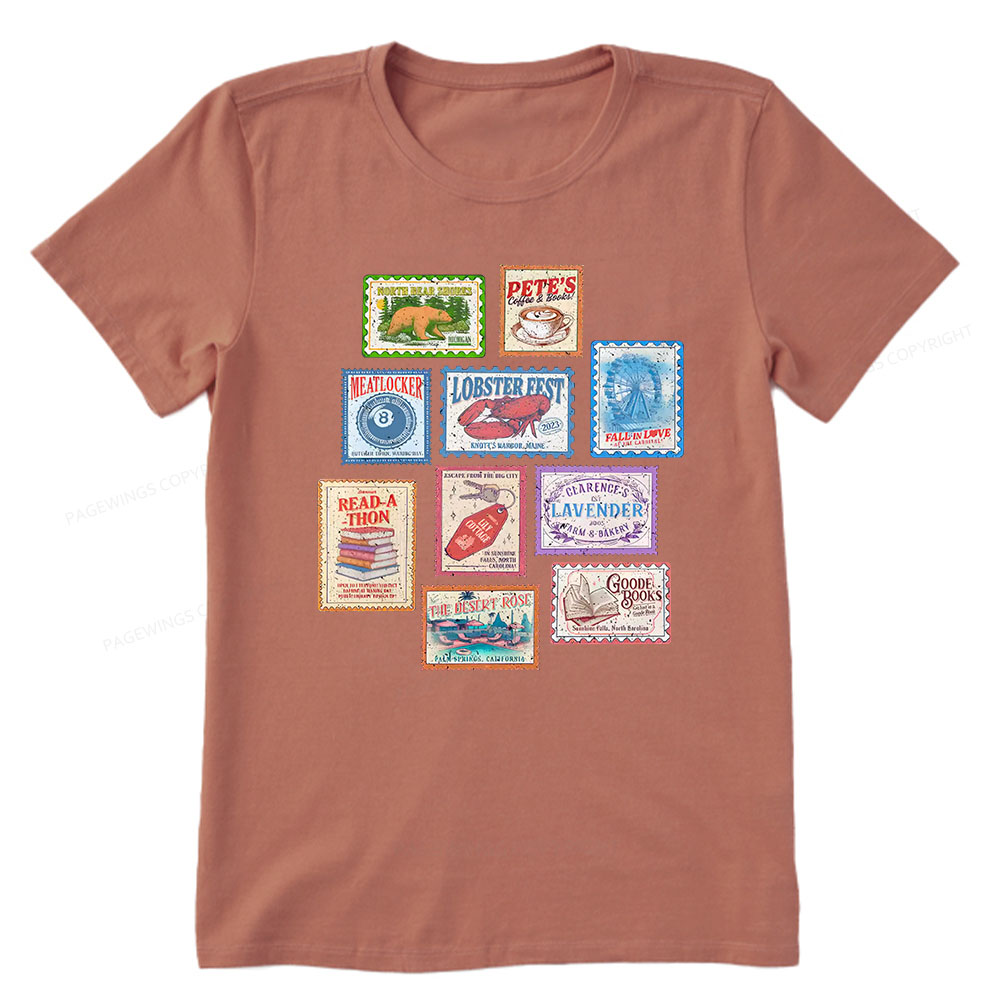 Pagewings Books Stamp Beach Read Unisex Classic T-shirt