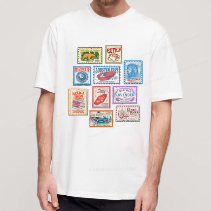 Pagewings Books Stamp Beach Read Unisex Classic T-shirt