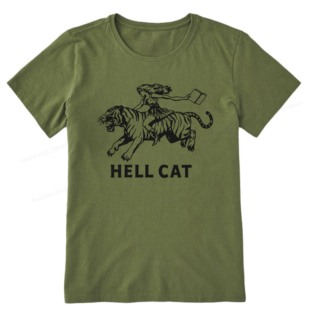 Pagewings Cowgirl Hell Cat  Unisex Classic T-shirt