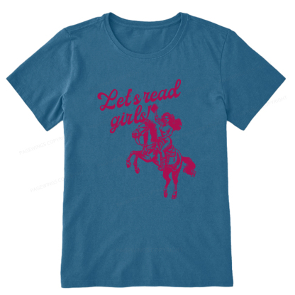 Pagewings Let's Read Girls Reading Unisex Classic T-shirt