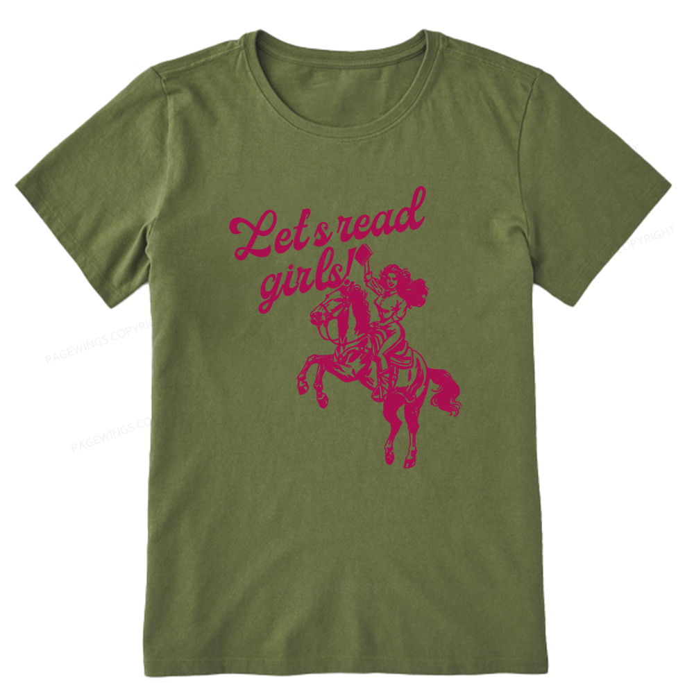 Pagewings Let's Read Girls Reading Unisex Classic T-shirt