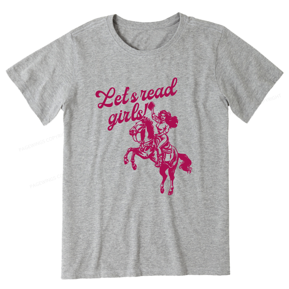 Pagewings Let's Read Girls Reading Unisex Classic T-shirt
