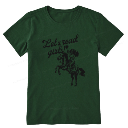 Pagewings Let's Read Girls Reading Unisex Classic T-shirt