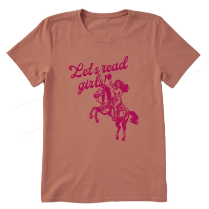 Pagewings Let's Read Girls Reading Unisex Classic T-shirt