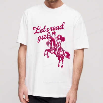 Pagewings Let's Read Girls Reading Unisex Classic T-shirt