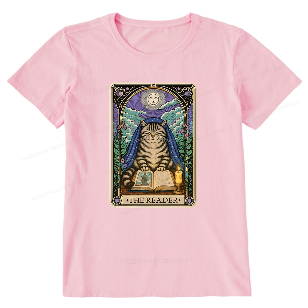 Pagewings The Reader Cat Tarot Cards Unisex Classic T-shirt