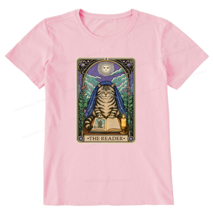 Pagewings The Reader Cat Tarot Cards Unisex Classic T-shirt