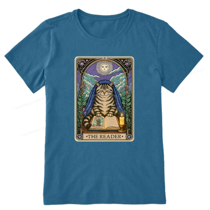Pagewings The Reader Cat Tarot Cards Unisex Classic T-shirt