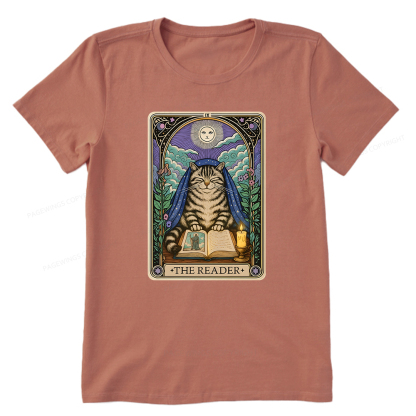 Pagewings The Reader Cat Tarot Cards Unisex Classic T-shirt