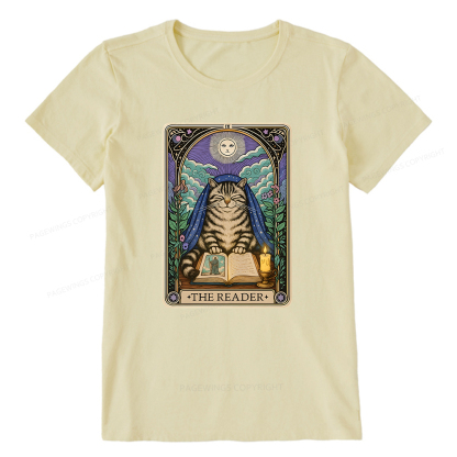 Pagewings The Reader Cat Tarot Cards Unisex Classic T-shirt