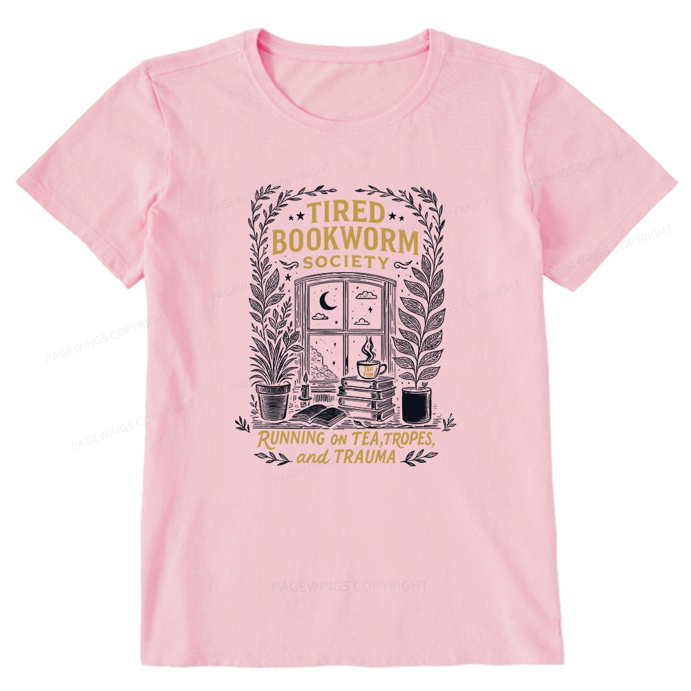 Pagewings Tired Bookworm Society Unisex Classic T-shirt
