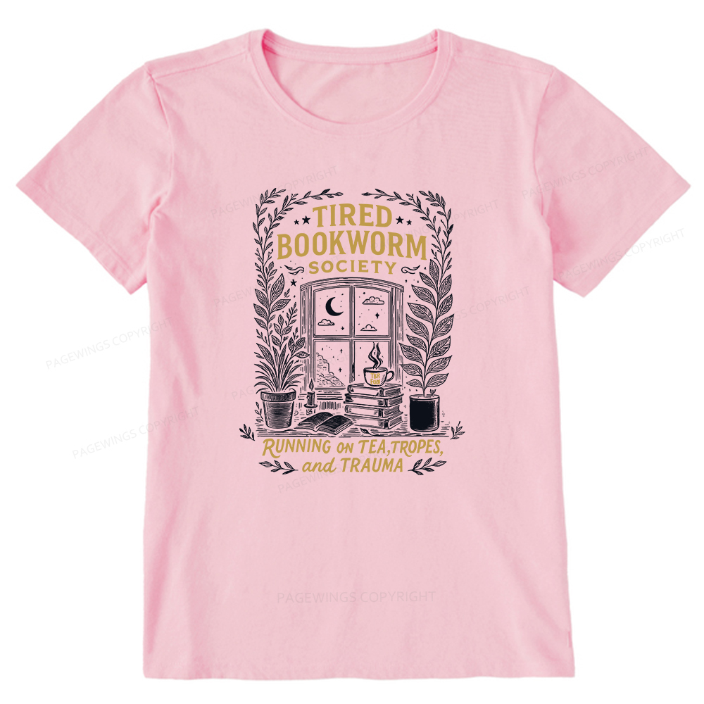 Pagewings Tired Bookworm Society Unisex Classic T-shirt