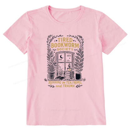 Pagewings Tired Bookworm Society Unisex Classic T-shirt