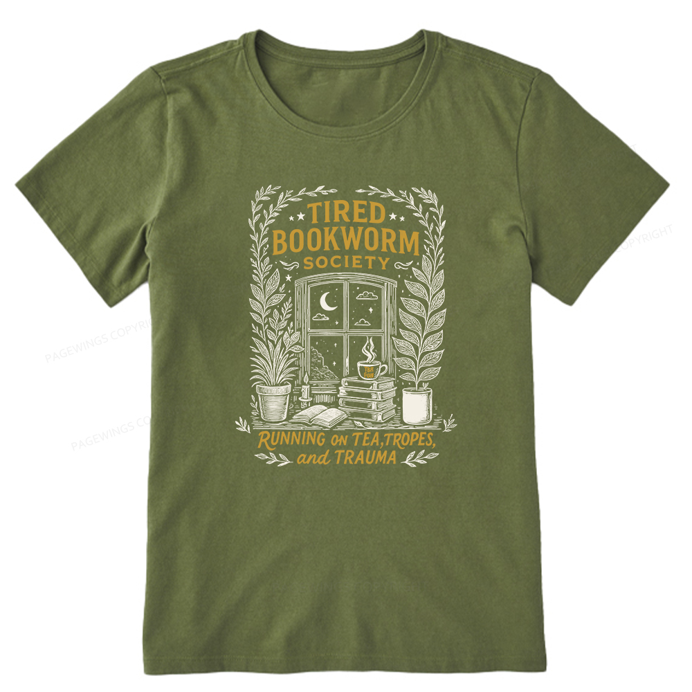 Pagewings Tired Bookworm Society Unisex Classic T-shirt