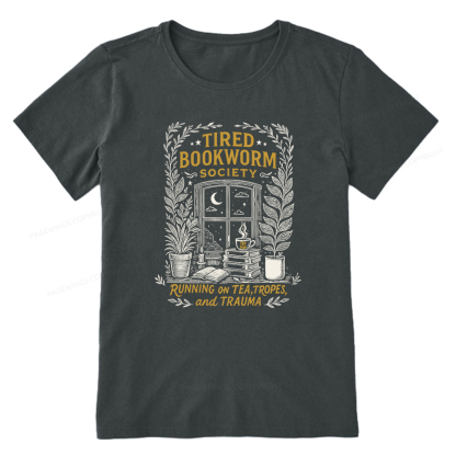 Pagewings Tired Bookworm Society Unisex Classic T-shirt