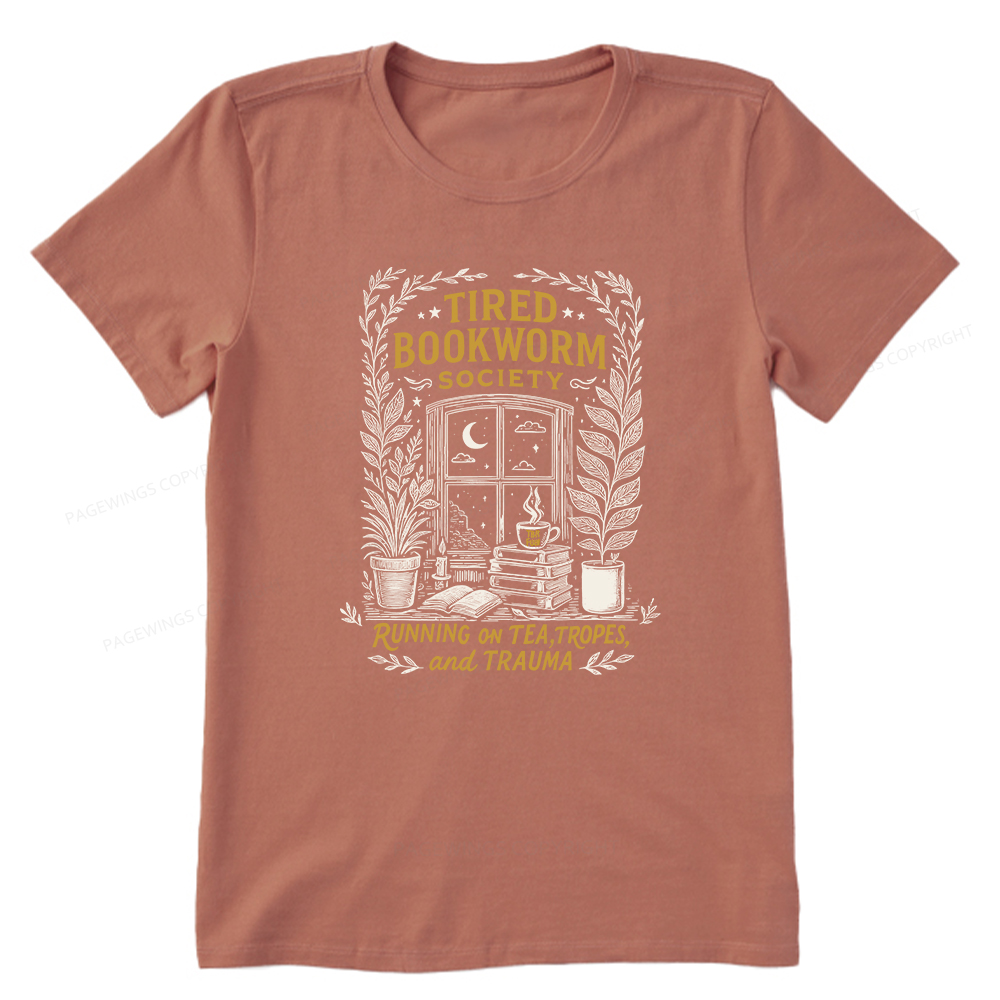 Pagewings Tired Bookworm Society Unisex Classic T-shirt