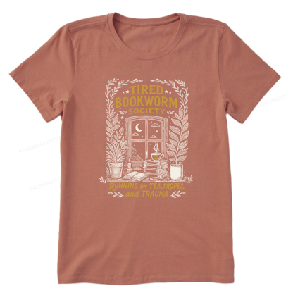 Pagewings Tired Bookworm Society Unisex Classic T-shirt