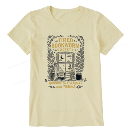 Pagewings Tired Bookworm Society Unisex Classic T-shirt