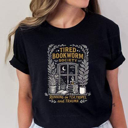 Pagewings Tired Bookworm Society Unisex Classic T-shirt