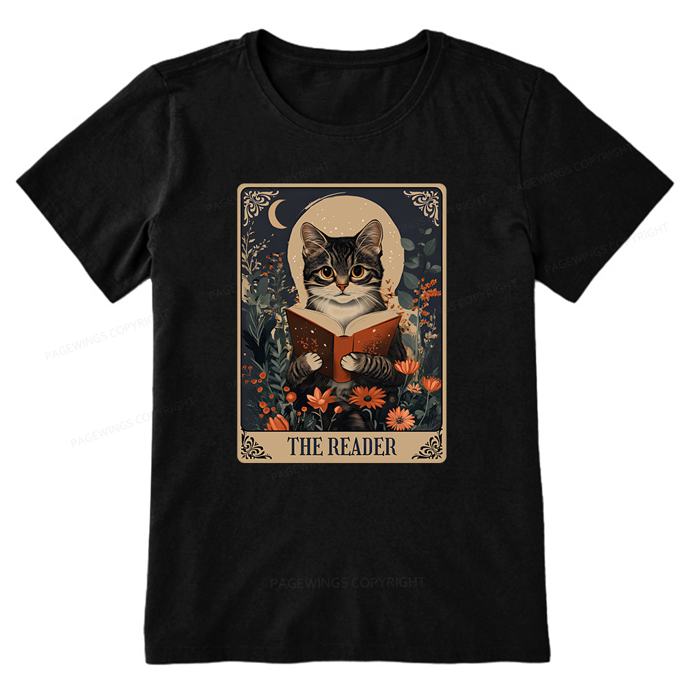 Pagewings The Reader Tarot Card Cat Unisex Classic T-shirt