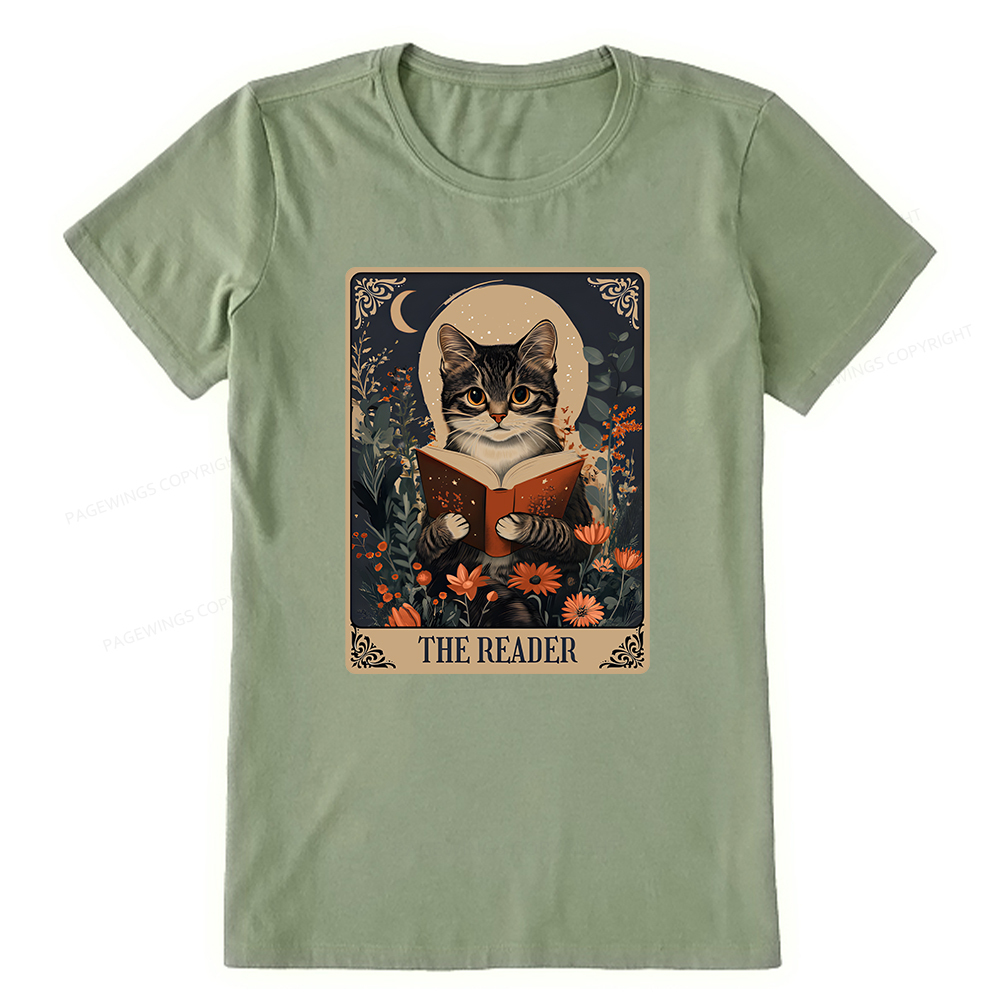 Pagewings The Reader Tarot Card Cat Unisex Classic T-shirt
