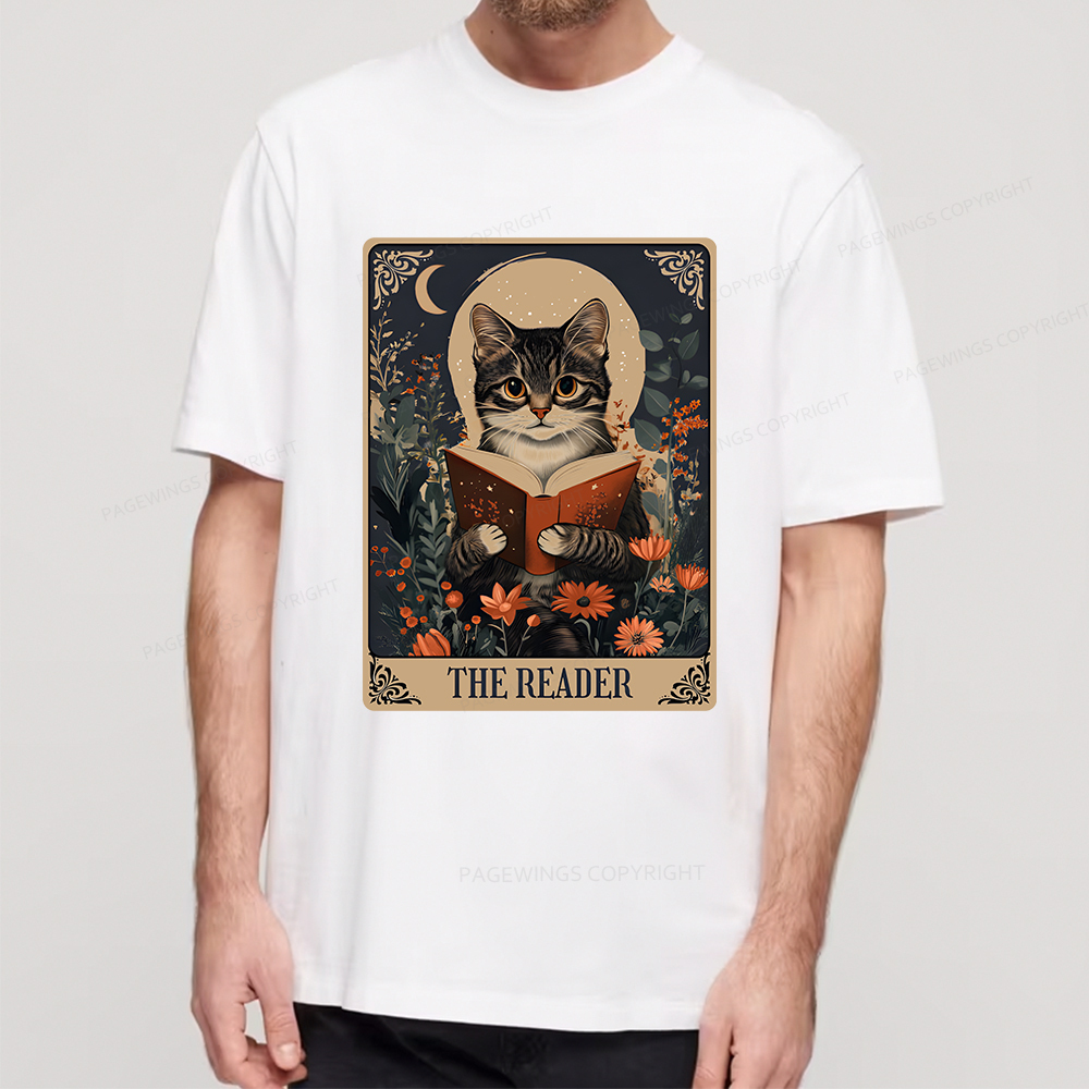 Pagewings The Reader Tarot Card Cat Unisex Classic T-shirt