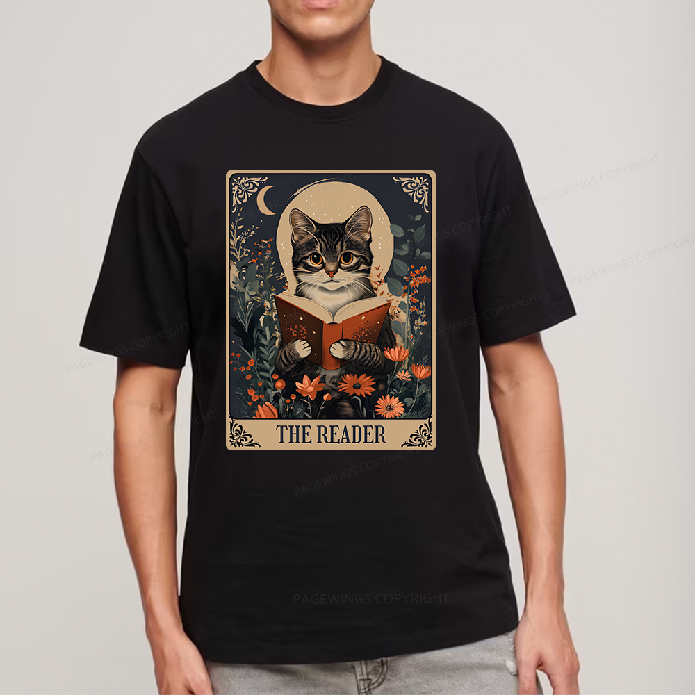 Pagewings The Reader Tarot Card Cat Unisex Classic T-shirt