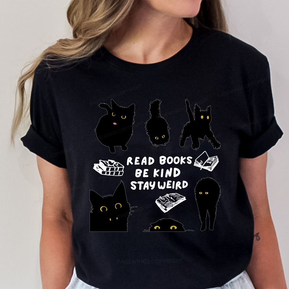Pagewings Read Books Be Kind Stay Weird Unisex Classic T-shirt