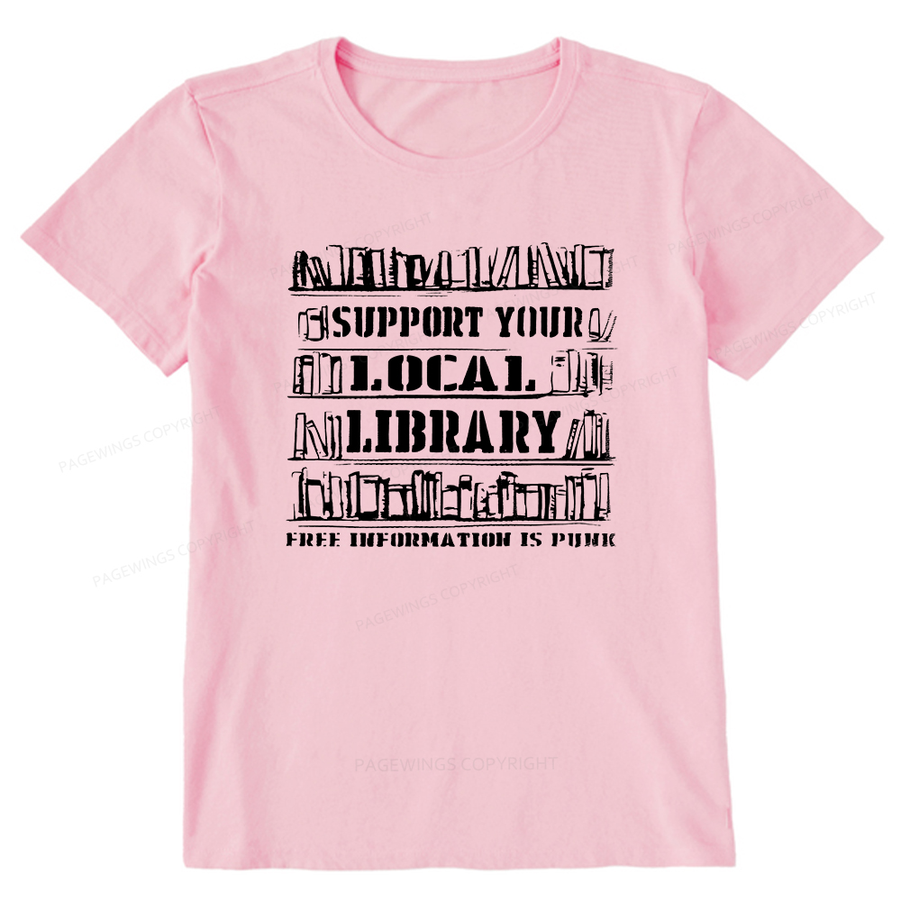 Pagewings Support Your Local Library Unisex Classic T-shirt