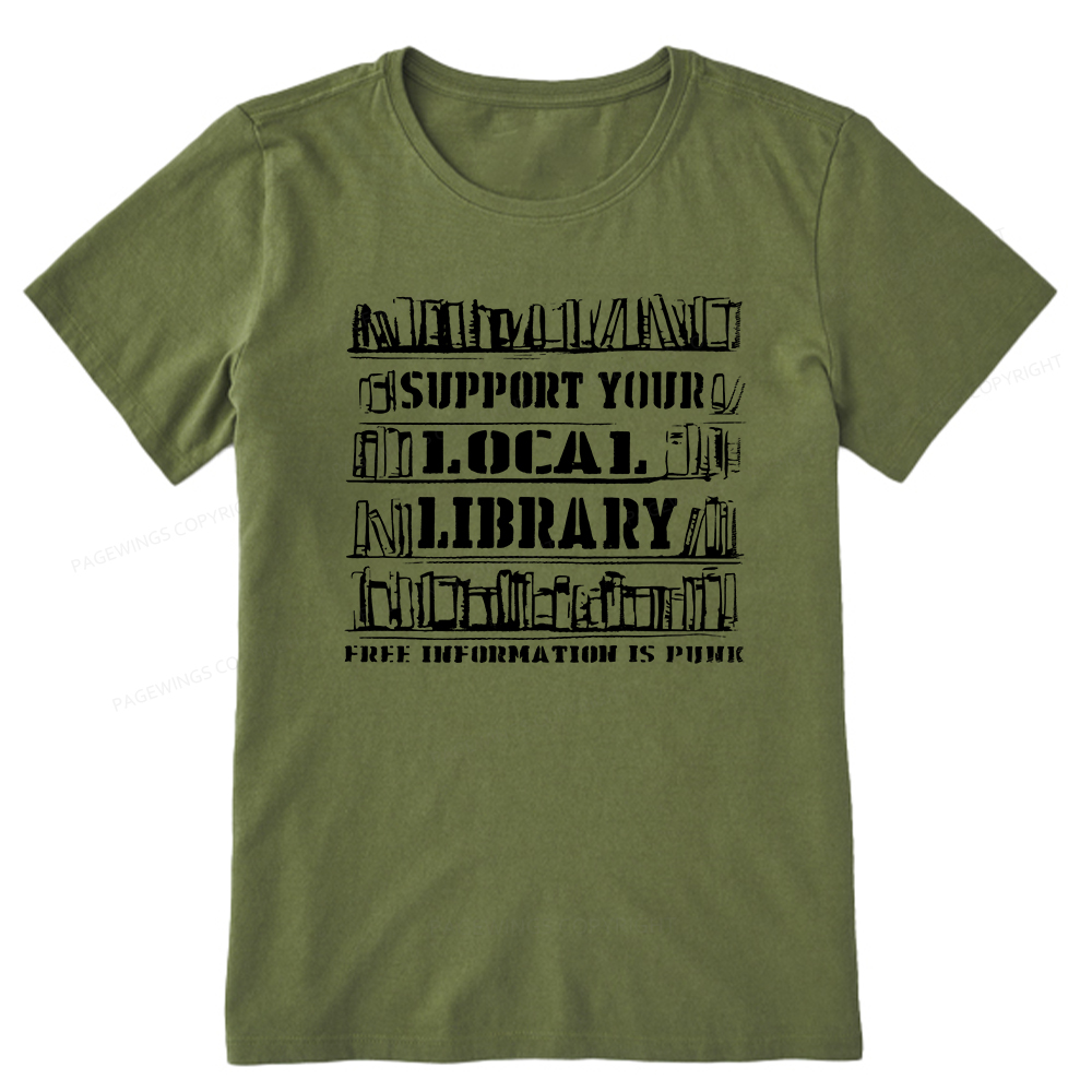 Pagewings Support Your Local Library Unisex Classic T-shirt