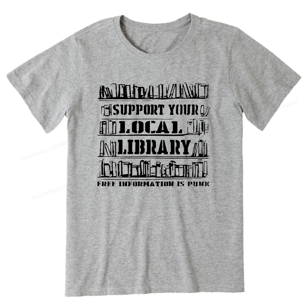 Pagewings Support Your Local Library Unisex Classic T-shirt