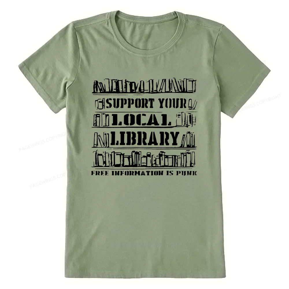 Pagewings Support Your Local Library Unisex Classic T-shirt
