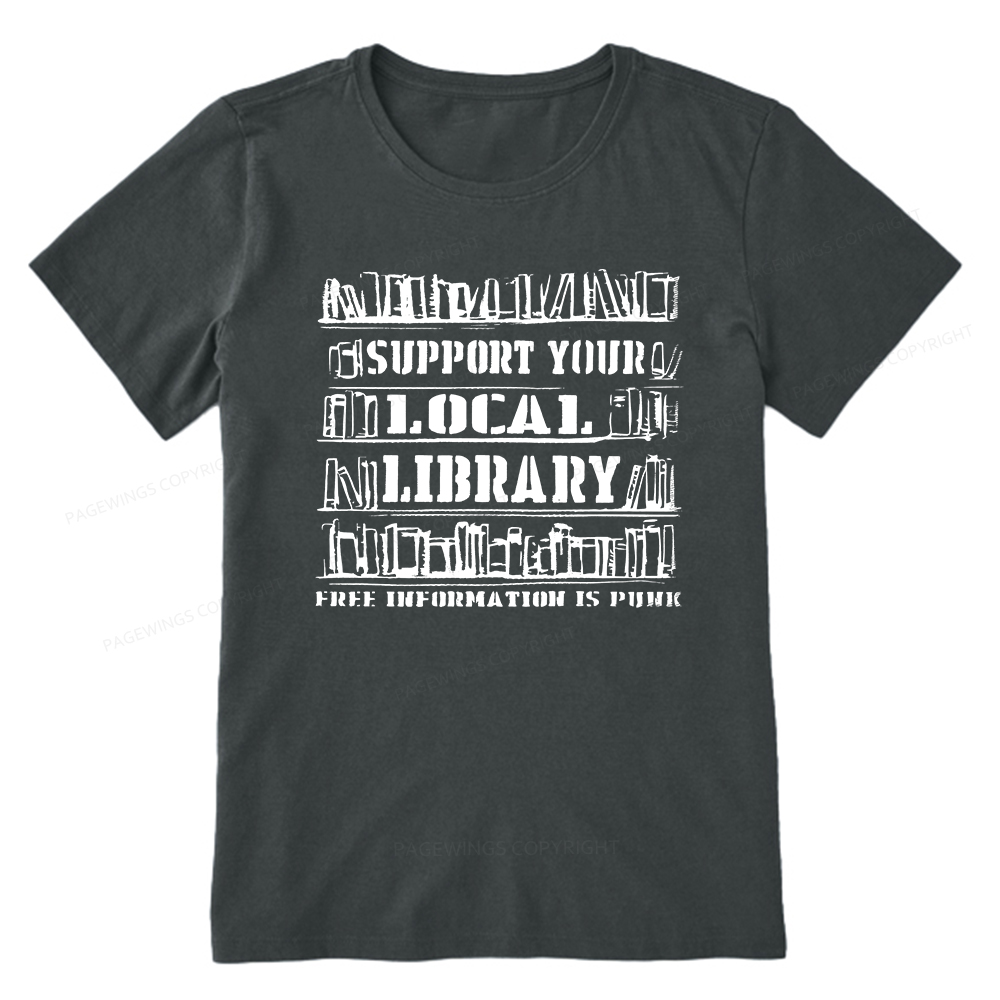 Pagewings Support Your Local Library Unisex Classic T-shirt