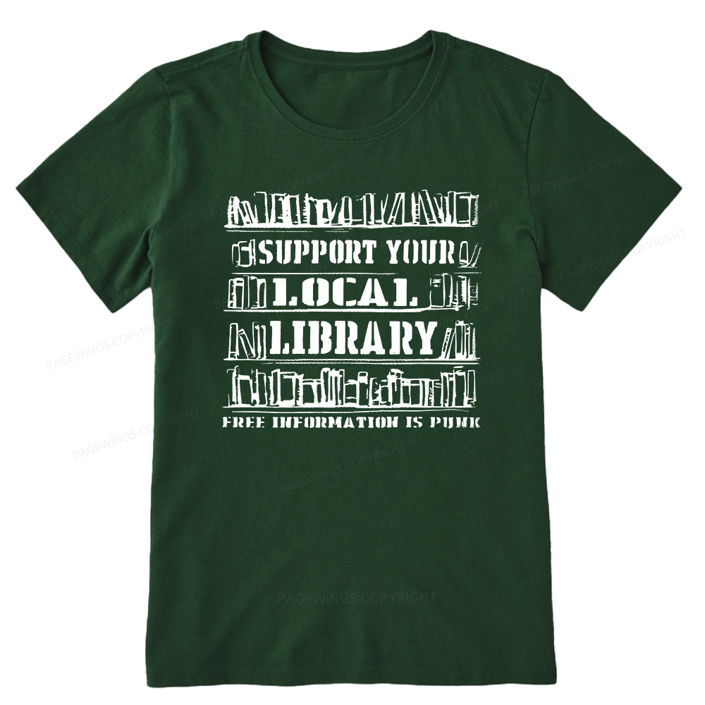 Pagewings Support Your Local Library Unisex Classic T-shirt