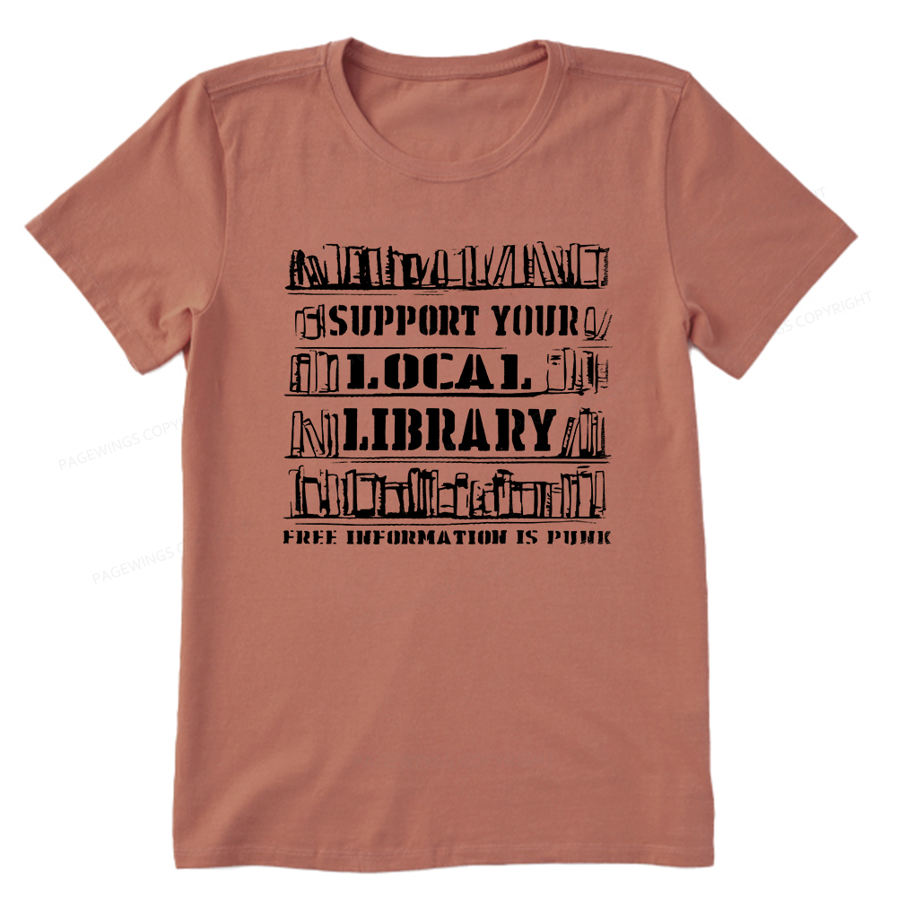 Pagewings Support Your Local Library Unisex Classic T-shirt