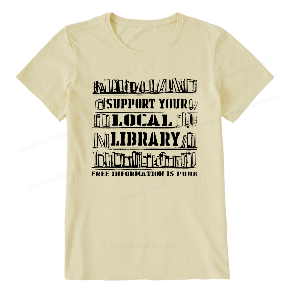 Pagewings Support Your Local Library Unisex Classic T-shirt