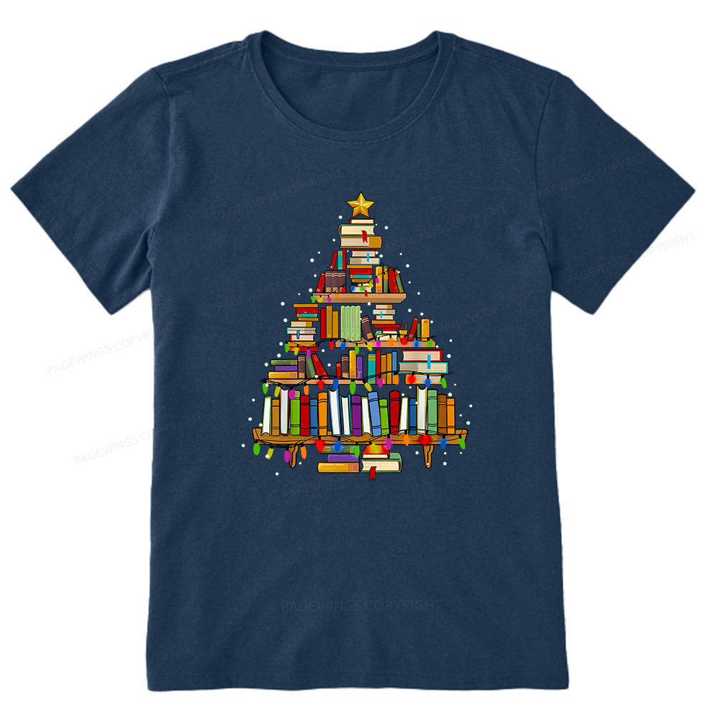 Pagewings Christmas Books Tree Unisex Classic T-shirt
