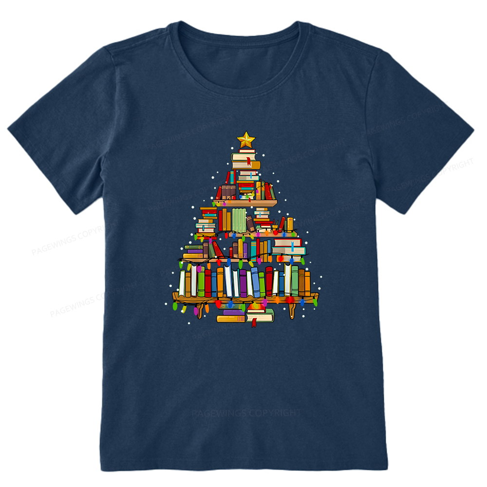 Pagewings Christmas Books Tree Unisex Classic T-shirt