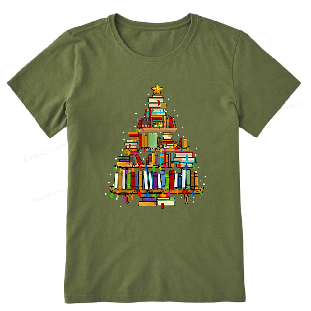 Pagewings Christmas Books Tree Unisex Classic T-shirt
