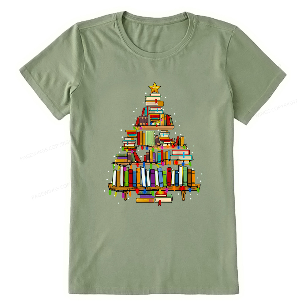 Pagewings Christmas Books Tree Unisex Classic T-shirt