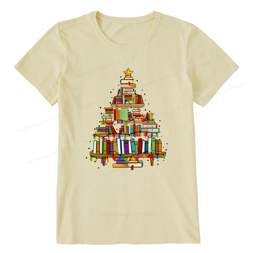Pagewings Christmas Books Tree Unisex Classic T-shirt