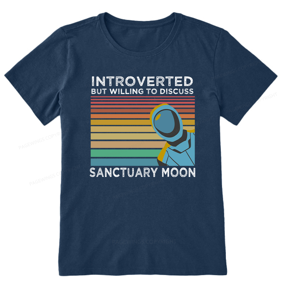 Pagewings Introverted But Willing to Discuss Sanctuary Moon Unisex Classic T-shirt