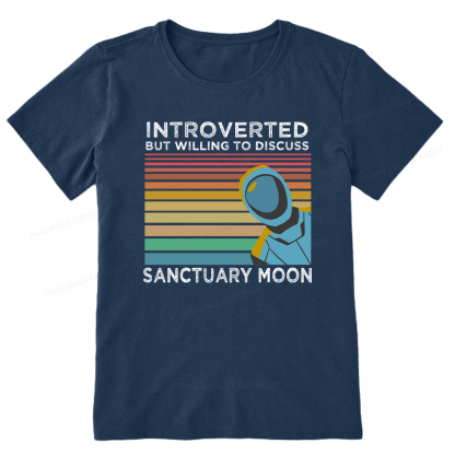 Pagewings Introverted But Willing to Discuss Sanctuary Moon Unisex Classic T-shirt