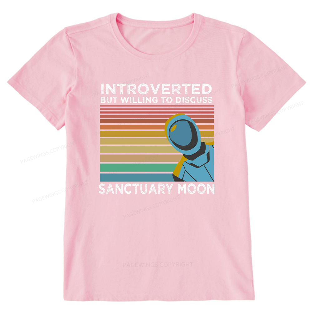 Pagewings Introverted But Willing to Discuss Sanctuary Moon Unisex Classic T-shirt