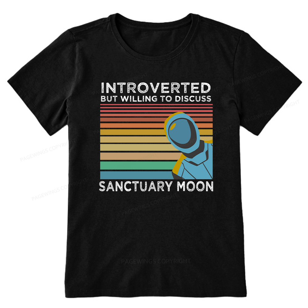 Pagewings Introverted But Willing to Discuss Sanctuary Moon Unisex Classic T-shirt